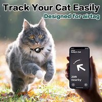 Collier de chaton réfléchissant avec support de traqueur Apple GPS collier de chat AirTag léger réglable