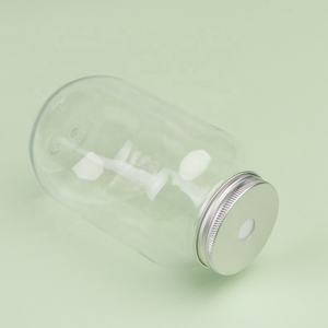 Бутылка ПЭТ 500 мл (17 унций) для холодного чая, напитков, с алюминиевой крышкой, завинчивающейся, с соломинкой, для сока, холодного кофе, минеральной воды, газировки, с защитой от проливания - Product Image 3