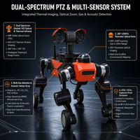Robot d'inspection thermique infrarouge intelligent, étanche IP66, robot de patrouille de sous-stations avec caméra PTZ 360°