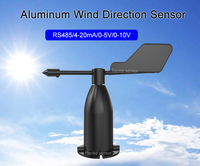 Sensor de dirección del viento de aluminio con vanea de medición RS485 Modbus 4-20mA 0-5V