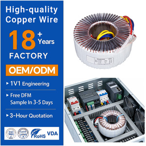 OEM 350w 360W 400W 450W 60VA 30W 50W a 5000W ingresso 0-220V 50Hz uscita 0-6.0V 4.0A 0-12.0V 3.0A trasformatore toroidale - Product Image 1