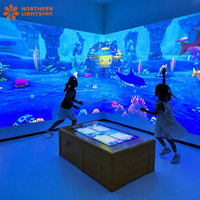 Jeu de dessin de Projection murale de table tactile interactive AR Alive pour enfants avec projecteur laser et construction en coque métallique