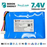 Paket Baterai Lithium Ion 7.4V 7800mAh 18650 2S3P 57.75Wh Dapat Diisi Ulang dengan BMS untuk Kursi Pijat Perangkat Elektronik Portabel