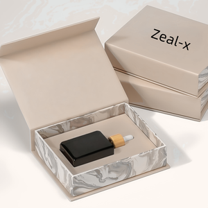 Caja de papel para envasado de botellas de aceite para barba con gotero rectangular negro mate al por mayor, buen precio, botella de aceite esencial con logotipo personalizado - Product Image 3