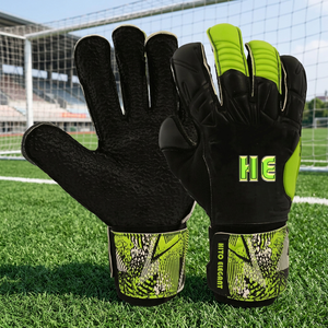 Guantes de portero Nuevos guantes de entrenamiento de cuero Gruesos Dedos lisos Cierre de bucle de gancho Unisex para fútbol Ultimate Guide - Product Image 3