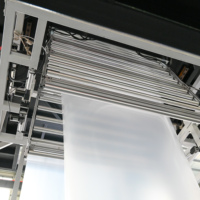 Machine d'extrusion coextrusionnelle à 3 couches haute vitesse 65-75-65/2200 avec double enrouleur automatique et alimentateur gravimétrique pour l'extrusion de films de laminage