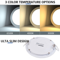 Plafonnier LED encastré ultra fin rond carré Ce Rohs Emc pour la maison et le bureau 6w 12w 18w 24w