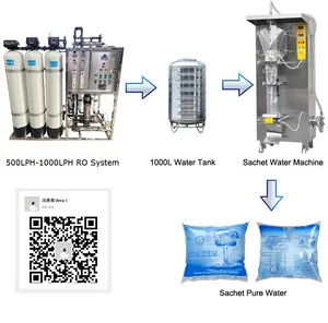 Good price reverse osmosis RO water treatment machine plant /water sachet filling machine