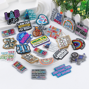Custom Acrylic Plastic Glitter Designer Charms Retractable Badge Reel with No <b>Holder</b> Badge <b>Holder</b> & Accessories - Product Image 2