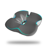 Coussin de siège de coccyx en mousse à mémoire de forme respirante pour le soulagement de la douleur sciatique du bas du dos
