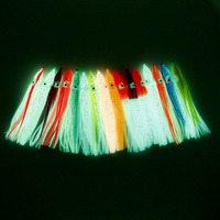 Vente en gros à 5cm, 6cm, 7cm, 10cm, 12cm, 15cm, jupe de calmar, leurre de pêche artificiel lumineux, pieuvre
