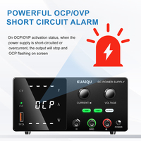 Alimentation électrique régulée CC KUAIQU SPPS-G3010 30V 10A 300W avec interrupteur de sortie, chargeur USB rapide, OCP, OVP, alimentation de laboratoire