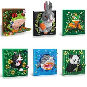 Série Animaux Blocs de Construction 3D en Plastique <span class=keywords><strong>Puzzle</strong></span> Requin <span class=keywords><strong>Caméléon</strong></span> Décoration Murale Jouet DIY Blocs à Assembler Bestseller - Product Image 1