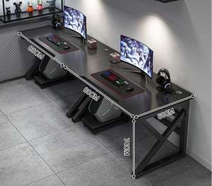 आधुनिक काले घर कार्यालय फर्नीचर सरल ई-स्पोर्ट्स कंप्यूटर गेमिंग डेस्क या घर अध्ययन के लिए डेस्कटॉप कंप्यूटर टेबल - Product Image 6