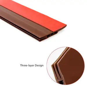 Self Adhesive Door Sweep Draft Stopper Home Soundproof Weather Stripping Rubber Weatherproof Door Bottom Doors Seal Strip