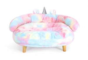 Regenbogen-Einhorn Stoff-Typ Warmes Winter-Haustierbett für Katzen & Hunde Ohne Montage Universelles Haustierbett für Katzen und Hunde Geeignet für Kleintiere - Product Image 4