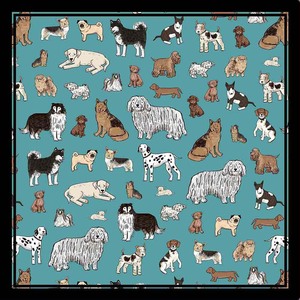 Adorable Multi-Breed Dog Digital Print <b>Scarf</b> 70*70cm Polyester Satin <b>Square</b> Neck <b>Scarves</b> for Women Casual Styling - Product Image 1