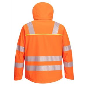 PORTWEST - DX475OBRS DX4 High visibility <b>orange</b>/black Softshell <b>jacket</b> (3L) - EAN 5036108359523 <b>HI</b>-<b>VIS</b> WORKWEAR - Product Image 2