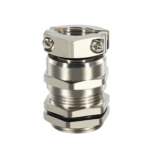 Metal Double Locking Waterproof <b>Cable</b> Gland M12 IP68 Brass Anti Loosening Connector For Low Voltage Applications - Product Image 2