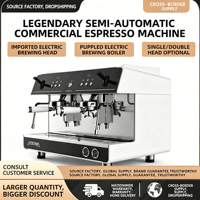 Professionelle Espressomaschine mit Doppelboiler, 2 Brühgruppen, Halbautomatisch, 9 Bar Druck, 5,25L Boilerkapazität, Plug-and-Play, Einfache Reinigung