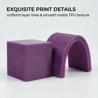 Filamen TPU 95A OEM ODM 1.75mm 1KG untuk Printer 3D, Ultra Fleksibel, Lembut Seperti Karet, Daya Pulih Tinggi, Tanpa Benang, Halus, Kualitas Pabrik