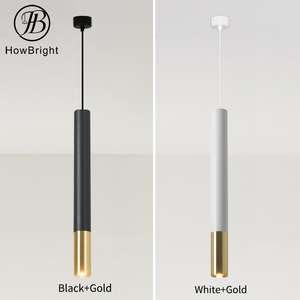 Bắc Âu Thiết Kế Trang Chủ Trang Trí <span class=keywords><strong>Gu10</strong></span> Treo Cho Nhà Bếp Thanh Phòng Khách Màu Đen Với Vàng Nhôm Mặt Dây Chuyền Đèn - Product Image 4