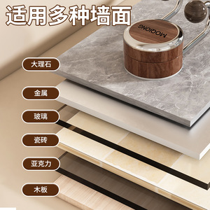 Moqiong Suction Cup <b>Hooks</b> Walnut Color Wall Mounted Reusable For Entryway <b>Coat</b> Door - Product Image 3