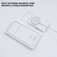 Coque de téléphone magnétique rigide avec animation pour iPhone 17 Pro, design de bouton IA, accessoire de téléphone portable pour iPhone 17 Pro Max