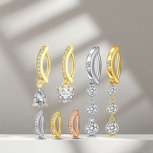 Tendances Bijoux 2025 Anneaux de Nombril Clicker Bijoux de Corps de Mode Clous en Acier Inoxydable Plaqué Or <span class=keywords><strong>Faux</strong></span> Piercings de Nombril - Product Image 6