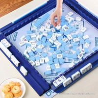 Support de jeu de mahjong en bois massif fabriqué en Chine, en stock, support de jeu de cartes de bureau, pousseur de dominos en bois, le plus simple pour le style américain