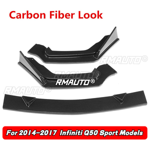 สปอยเลอร์กันชนหน้ารถยนต์ Q50 ชุดแต่งลิ้นกันชนหน้า ดิฟฟิวเซอร์กันชนหน้า ชุดแต่งรอบคัน สำหรับ Infiniti Q50 ปี 2014-2017 2018-2021 - Product Image 6