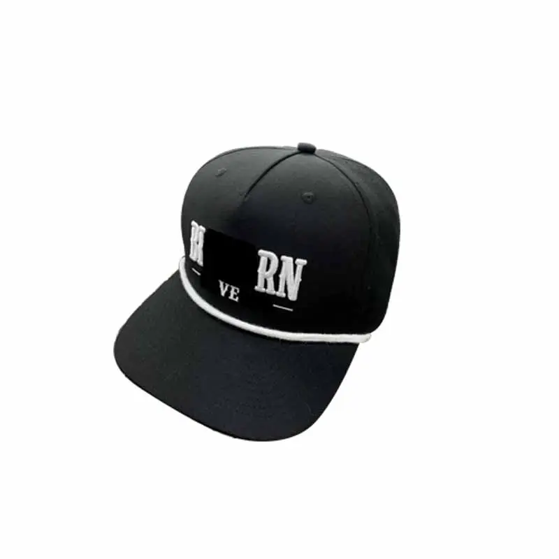 Casquette de baseball à 6 panneaux avec broderie 3D personnalisée, chapeau de Sport avec bord blanc