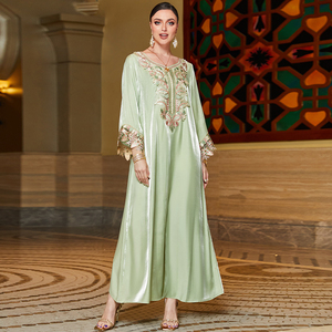 Abaya – robes musulmanes 2022 coton, vêtements islamiques ethniques pour femmes, Kaftan en dentelle, <span class=keywords><strong>grande</strong></span> <span class=keywords><strong>taille</strong></span>, vêtements turcs modeste, vente en gros, nouvelle collection - Product Image 3