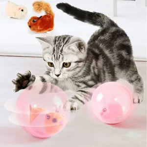 New Smart Interactive Automatic Self-Rotating Rolling Ball Funny Electronic Pet Mice Mouse Cat Toy