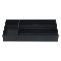 Plateau en bois pour table basse, porte-bougie, plateau noir décoratif, plateau de service