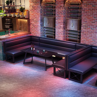 Ensemble de canapés de restaurant de style industriel CH Furniture Design, table à manger de restaurant barbecue, bar de taverne, canapé rétro