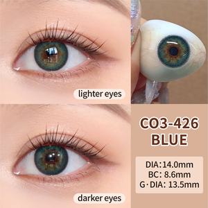 Lentes de Contacto Suaves Azules de Aspecto Natural que Realzan el Color de tus Ojos con Comodidad Diaria y Transpirabilidad - Product Image 6