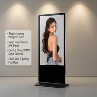 43 55 65 Zoll Freistehender Digitaler Posterständer Indoor Digitale Beschilderung Touchscreen-Kiosk LCD Werbedisplay Interaktiv
