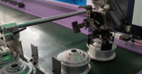 Ligne de polissage et d'usinage de moyeux de roues en alliage léger, entièrement automatique, personnalisable, haute capacité, avec robot portique, HG Turnkey, 24/7