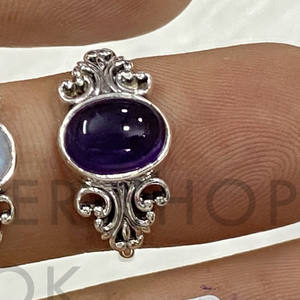 Anillo de piedras preciosas de diseño clásico, joyería fina de Plata de Ley 925, anillos hechos a mano de plata 925 para mujer, venta al por mayor, estilo magnífico - Product Image 2