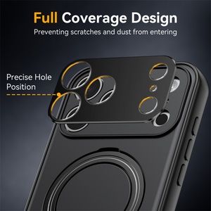 เคสกันกระแทก TPU+PC ดีไซน์ใหม่ ทนทาน ดีไซน์แม่เหล็ก สำหรับ 17 Pro Max 16 15 14 14 Plus 13 12 11  แบบด้าน พร้อมขาตั้ง - Product Image 4