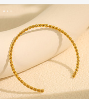 Bracelet en acier inoxydable CELES à ouverture torsadée pour femmes, style minimaliste, bijoux ajustables tendance
