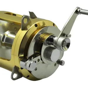 Emas Terbaik 50W 2 Kecepatan Memancing Reel 4 Bearing Laut Air Asin Daiwa Ikan Reel Baru