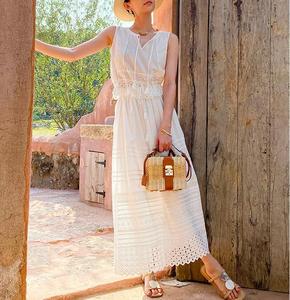 Gilet senza maniche <span class=keywords><strong>stile</strong></span> Boho Top + gonna bianca abito donna <span class=keywords><strong>stile</strong></span> vacanza <span class=keywords><strong>femminile</strong></span> 2025 estate <span class=keywords><strong>abbigliamento</strong></span> donna - Product Image 3