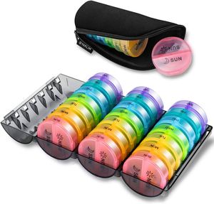 2024 Customization BPA Free 28 Compartments Pill Organizer <b>7</b> Day <b>Tablet</b> Sorter Box Stock Pill Box - Product Image 1