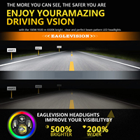 Phare rond Wrangler de 7 pouces à double lentille LED avec yeux d'ange colorés H4 pour Jeep Harley, phare universel 6000K 12V 24V
