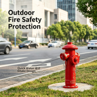 Accessoire de protection pour la sécurité industrielle et la sécurité des bâtiments, hydrant d'incendie extérieur en fonte ductile 1,6 MPa (SS100/65)