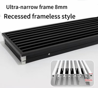 Diffuseur linéaire à fentes en ABS, grille de retour d'air encastrée sans cadre, grille de ventilation linéaire pour plafond de bureau, hôtel, centre commercial, hôpital