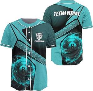 Camiseta de Béisbol Sublimada Personalizada, Estilo Retro, 100% Poliéster, Transpirable, Absorbe la Humedad, Secado Rápido, Talla XL, Impresión Digital, Unisex - Product Image 2