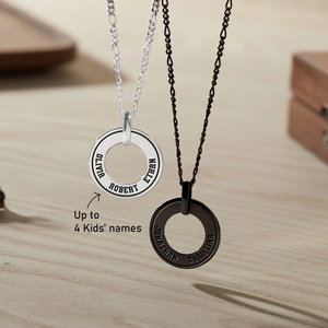 Collana per Papà con <span class=keywords><strong>Nomi</strong></span> dei Figli, Collana Personalizzata Incisa per Uomo, Regalo <span class=keywords><strong>di</strong></span> San Valentino Personalizzato per Papà, Gioielli per la Festa del Papà - Product Image 2